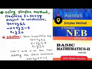 LPP using||SIMPLEX METHOD||simple Steps with solved problem||in Operations Research||by Arya Anjum