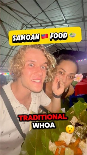 Trying food in SAMOA 🇼🇸🌴 #pacific #countries #backpacking
