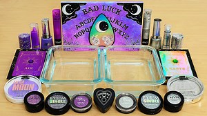 Purple vs Holo - Mixing Makeup into Slime ASMR #asmr | Lena Slime and Makeup ASMR