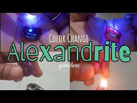 ALEXANDRITE Color Change Gemstone with inclusions