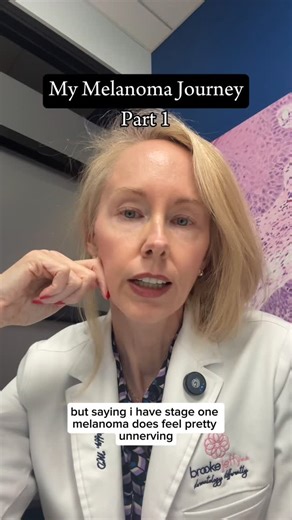 Brooke Jeffy, MD on Instagram: "Part one of my melanoma journey ❤️‍🩹 I hope you all will follow along and take this as a cautionary tale to ALWAYS protect your skin from the sun and NEVER use tanning beds. Thankful that I caught the spot early, but nervous nonetheless as I navigate this. Will be sharing more frequent updates on my stories."