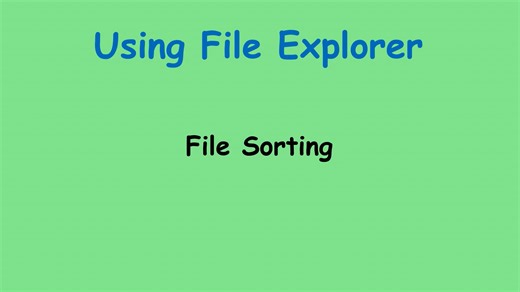 File Explorer sorting viewing transfering