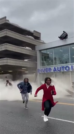 Parking Garage COLLAPSES — Cars Falling Into Street! 😱
