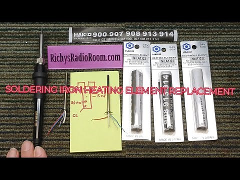 Soldering iron heating element replacement