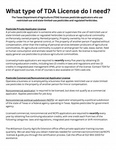 Private Pesticide Application Training - Williamson