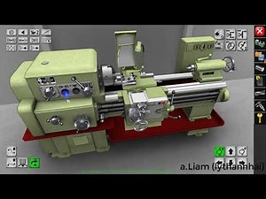 Virtual lathe-Lathe machine operator-Lathe simulator-Simulation of lathe operation 1K62