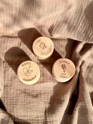 Personalized Wooden Milk Tooth Box – Baby Keepsake Box | Box for First Lock of Hair & Umbilical Cord | Personalized Birth Gift - Etsy