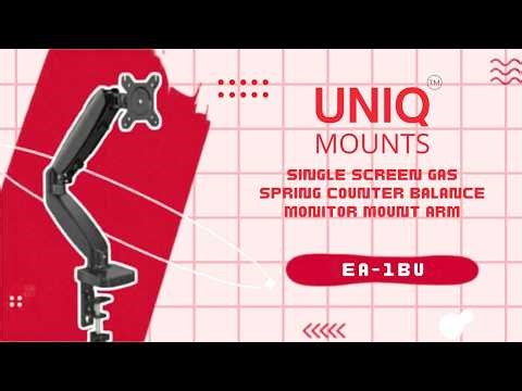 Uniq Mounts How to Install Gas Spring Single Monitor Arm #howto #monitorarm #unboxing #desksetups