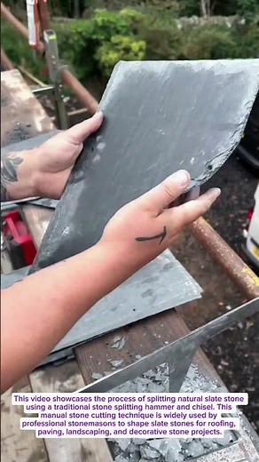 Traditional Stone Splitting Technique | Manual Slate Cutting Tool That Professionals Use