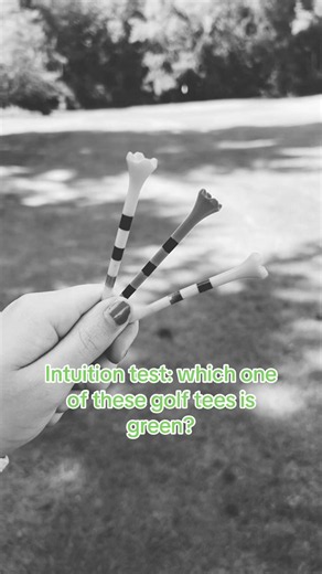 Intuition Test: Which Golf Tee Is Green?