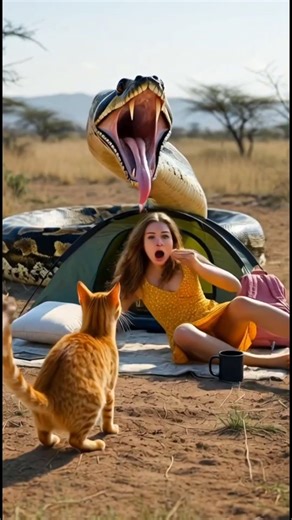 Cat Hero vs Giant Python! | Incredible Wildlife Rescue in the Wild 🌿🐍🐱