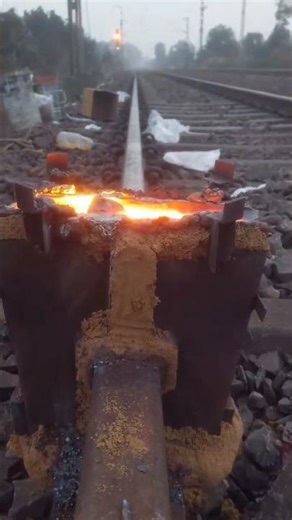 Track welding work | Railway track welding work