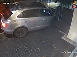 Moment gang of luxury car thieves crash keyless vehicle after 'hacking' into