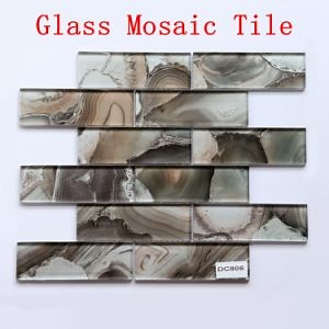 [Hot Item] Brown Mosaic Glass Strip Kitchen Backsplash Tile Mosaic for Wall