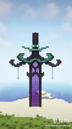 Blue Nether Portal Sword - Minecraft Building Stop Motion