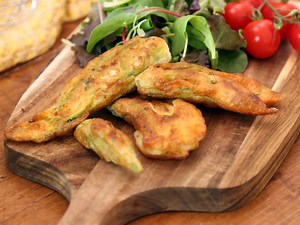 Beignets de fleurs de courgettes et de courges