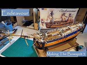 Endeavour : 1/54 Scale Model : Step By Step Video Build : Making The Bowsprit 3 : Part 37