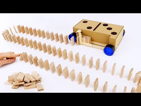 How to Make Domino Row Building Machine from Cardboard