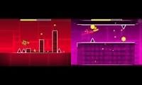 Mix of 2 videos from youtube : Geometry Dash - Dry Out and Base After Base