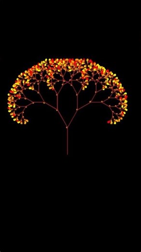 Recursive Beauty Generating an Autumn Tree in Python 🍂#pyrhon #coding #viral #youtubeshorts