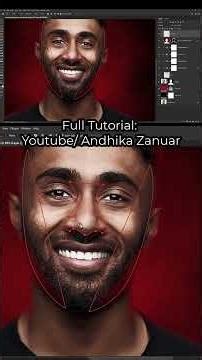 Epic Red Lighting Portrait Effect in Photoshop #shorts