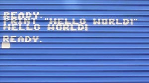 Basic (Previously in the city): Turning a service door curtain into a “monitor” #ArtTuesday #coding