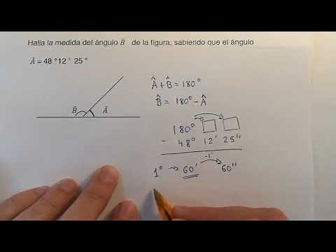 Cálculo de ángulo suplementario (en grados minutos y segundos)