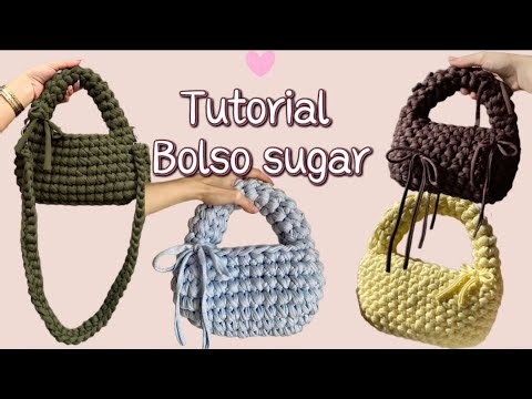 Tutorial bolso de trapillo/ bolso sugar / fácil y rápido / principiantes