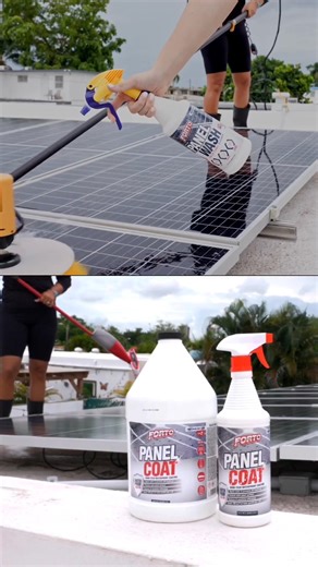 Mantén tus placas solares limpias y protegidas con el dúo #Forto Solar Panel Care. Un paso limpia y el otro protege, garantizando resultados duraderos y máxima eficiencia del sistema. #FuerzaForto Consíguelo en Home Depot, Walmart, ferreterías independientes y cadenas Refricentro. | Forto