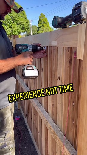 Getting the job done on this picket fence. #fence #construction #carpentry #landscaping #woodworking #tradie