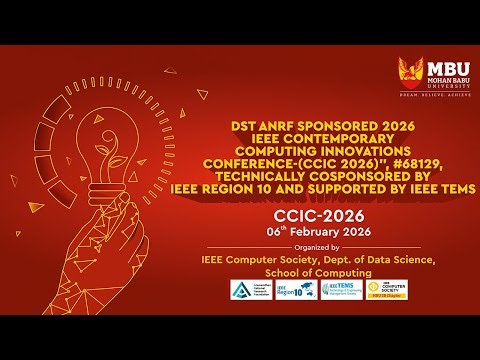 IEEE-CCIC 2026 | Department of DATA SCIENCE | Mohan Babu University | MBU - Live