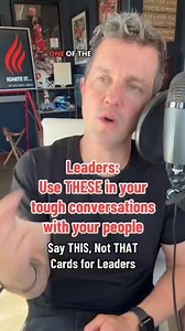Leaders: Use THESE in your tough conversation with your people like a leader not a manager 🙌🏻🔥 Need Leadership Tools? Start here👇 I LOVE these Say THIS, Not THAT cards to help leaders with tough conversations. Great way to see real-world examples of Manager vs. Leader language and questions. With 52 cards in 8 categories leaders are better equipped to speak like a leader, not a manager. Perfect for new or experienced leaders. Grab a physical or digital box today and stop managing tasks, star