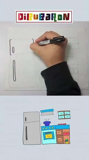 Dibujando una cocina | Dibujos faciles