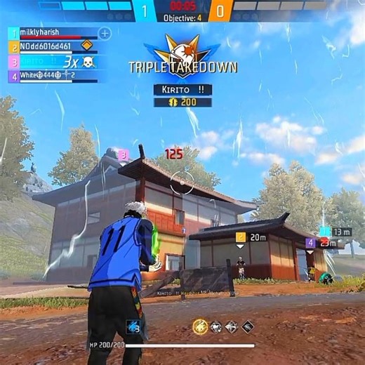 Triple Kill☠️ #freefire #shorts