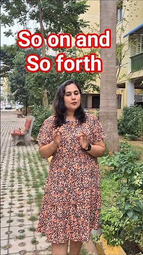 So on and so forth | What is the meaning and how to use it in your English | Spoken English Course