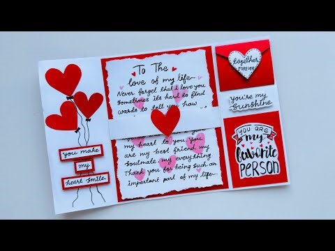 Beautiful Handmade Valentines day Card Idea/ ​DIY Valentines day Card for Boyfriend