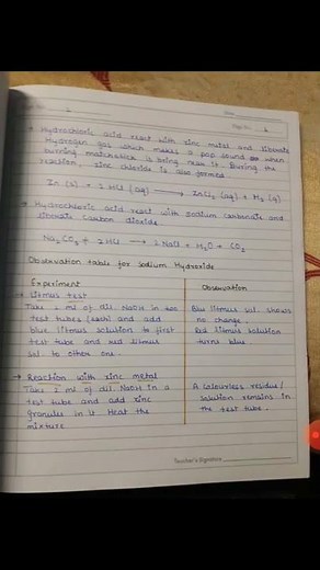 Class 10th //Science practical (Chemistry)// Experiment 2