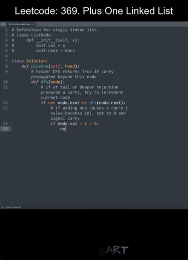 Leetcode 369. Plus One Linked List in Python | Python Leetcode | Python Coding Tutorial | ASMR