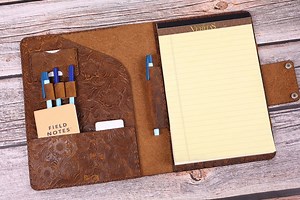Custom Leather Portfolio, Notepad Holder, 8.5 X 11.75 Letter Size Writing Padfolio, Leather Business Folio, Work Portfolio, Brown #A4-3 - Etsy