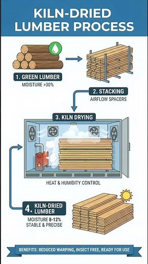 🪵 Why Kiln-Dried Lumber Matters for Your Project