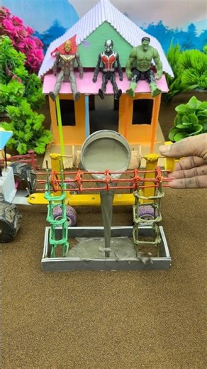 🚜 Mini Tractor Pillar Construction Technology | DIY Baige #shorts