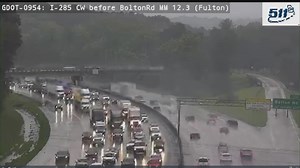 Atlanta road conditions | Ponding on I-285 in Fulton County