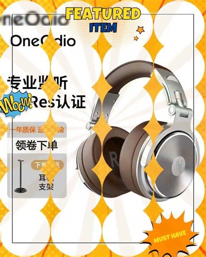 Oneodio Headset Musical Instrument Monitoring Earphone 6.5 Electronic Keyboard Piano Guitar DJ Wi...