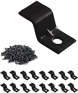 Table Top Fasteners, Z Clips for Table Tops 20 Packs (Black)