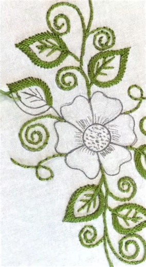 112K views · 1.6K reactions | Very Simple Leaf Embroidery Design for Beginners | Stitching Garden | Facebook