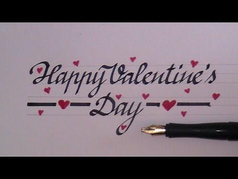 how to write in cursive - fancy letters happy valentines day