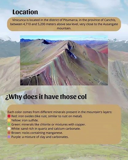 🌈✨ Discover the Magic of Vinicunca, the Rainbow Mountain ✨🌈 Step into one of Peru’s most breathtak