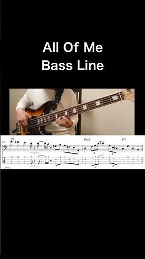 All of me bass line transcription Ray Brown