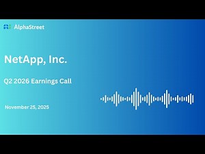 NTAP Stock | NetApp Inc Q2 2026 Earnings Call