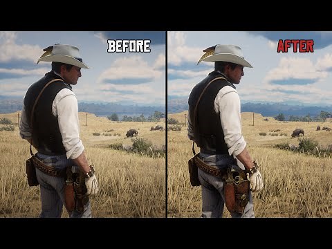 Visual Redemption [4K] Comparison - Before and After | first Graphics Mod for Red Dead Redemption 2